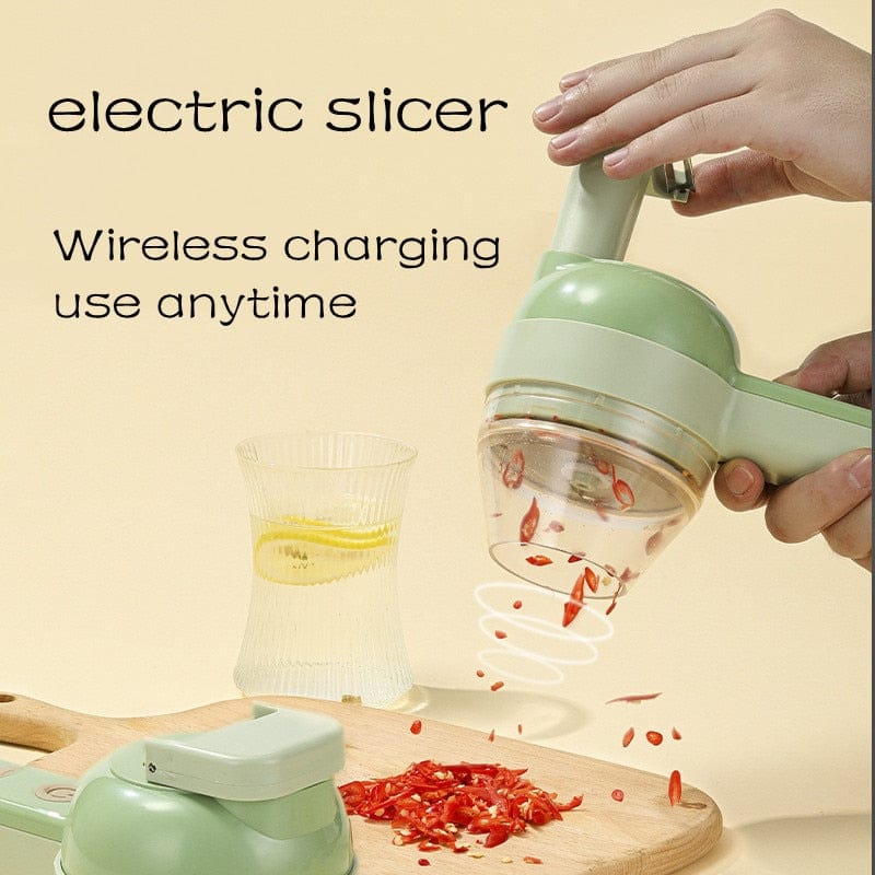 ChopHero™ Elektrischer 4-in-1-Hand-Gemüseschneider