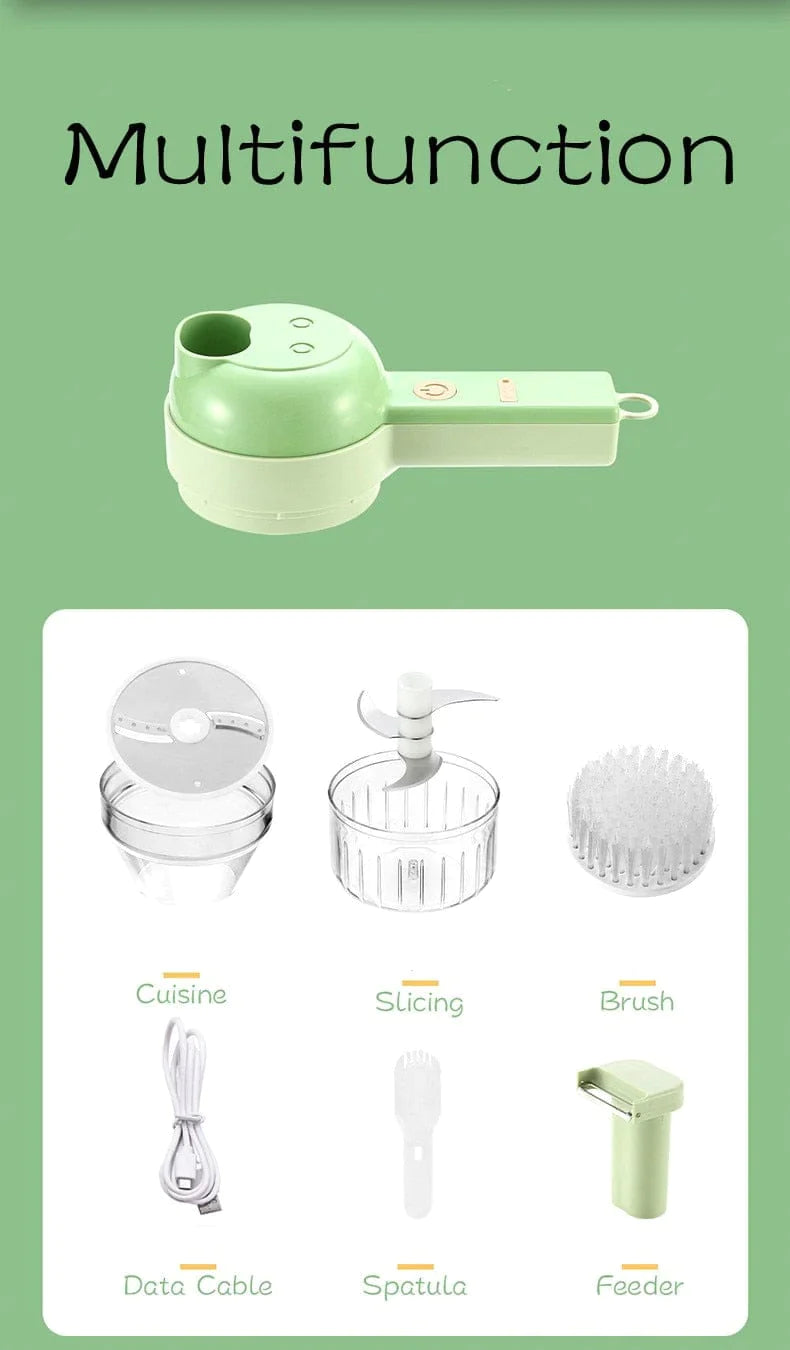 ChopHero™ Elektrischer 4-in-1-Hand-Gemüseschneider