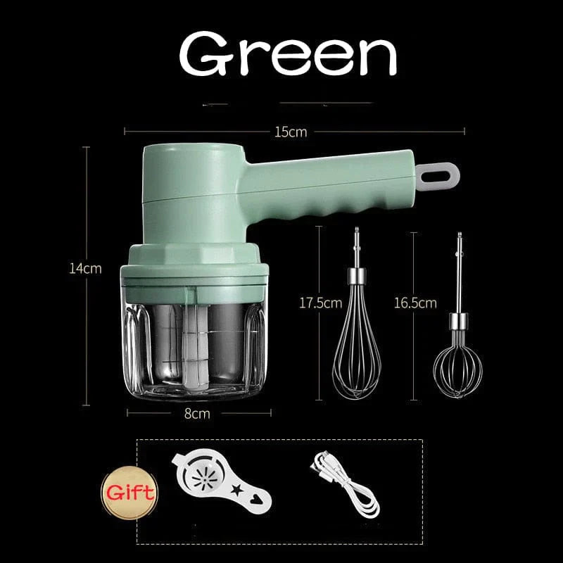 ChopHero™ Elektrischer 4-in-1-Hand-Gemüseschneider
